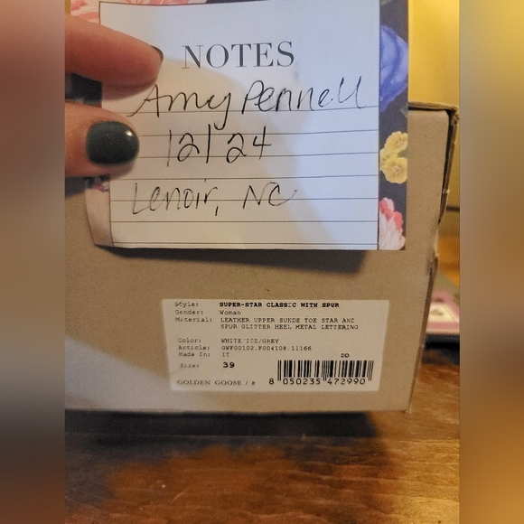 Golden Goose Superstars Size 39 Ice Gray Glitter - Picture 11 of 11